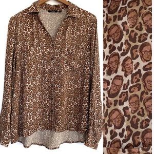 Betabrand Girlfriend Ruth Bader Ginsburg Button Down Shirt